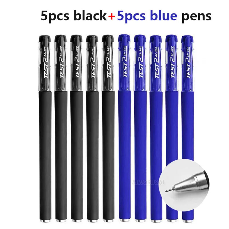 Gel Pens Set 0.5mm Black Blue Red Refill Gel Pen Bullet Tip School & Office Supplies Stationery Kawaii Accessories Stationery