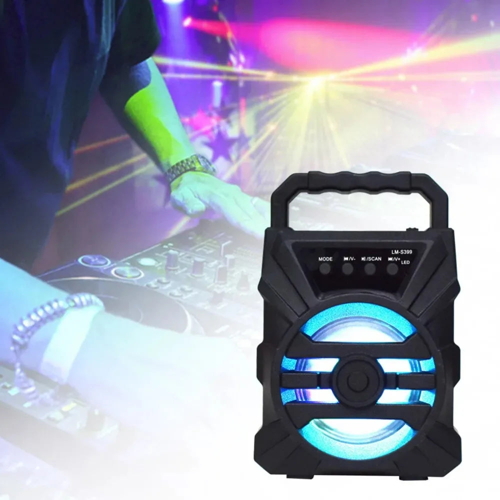 500mAh Bluetooth speaker Sound box high power bluetooth speakers TF Udisk karaoke handheld sound subwoofers for dancing
