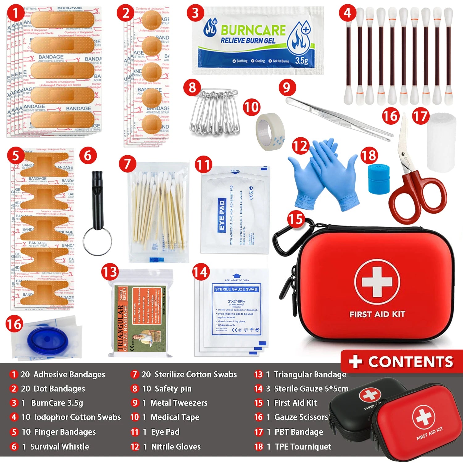 First Aid Kit Multi-purpose Emergency Medical Portable Medical Bag Outdoor Multi-functional Home Emergency edc Camping Hiking Ürün ana görseli