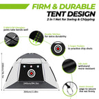 Golf Professional Practice Net Golf Hitting Cage Indoor Outdoor Exercise Practice Training Auxiliary Tool High Impact Hitting