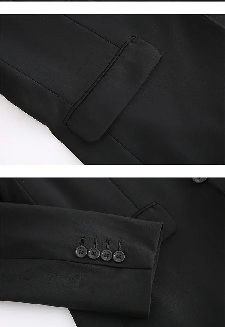 S-7XL Suit New (Blazer+ Vest + Pants) Korean Version of Slim-fit Work Clothes Fashion Business Men Casual Wedding Gentleman Suit