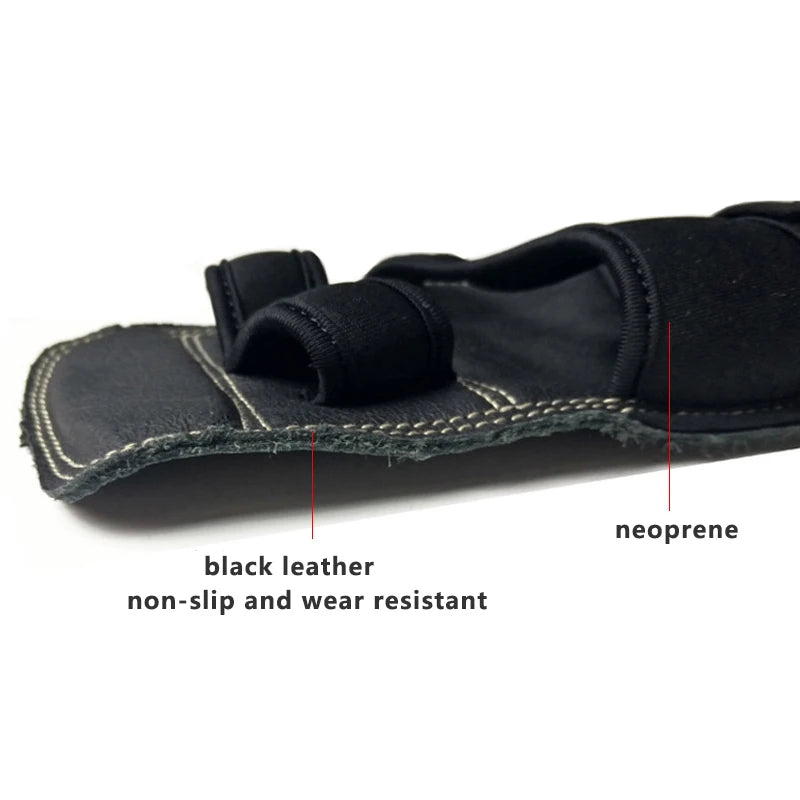 Cowhide Weight Lifting Gloves 3 colors Gym Anti-Skid Grips Pads Deadlift Belt Crossfit Workout Crossfit Palm Protection Fitness