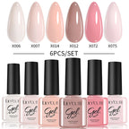LILYCUTE 6PCS Gel Nail Polish Set Summer Neon Nail Gel Kits For DIY Nail Vernis Semi Permanent UV Lamp Gellak Nail Varnish Set