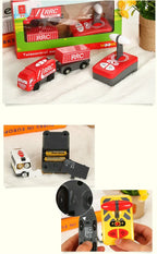 RC Electric Train Set Toys for Kids Car Diecast Slot Toy Fit for Standard Wooden Train Track Railway Battery Christmas Trem Set