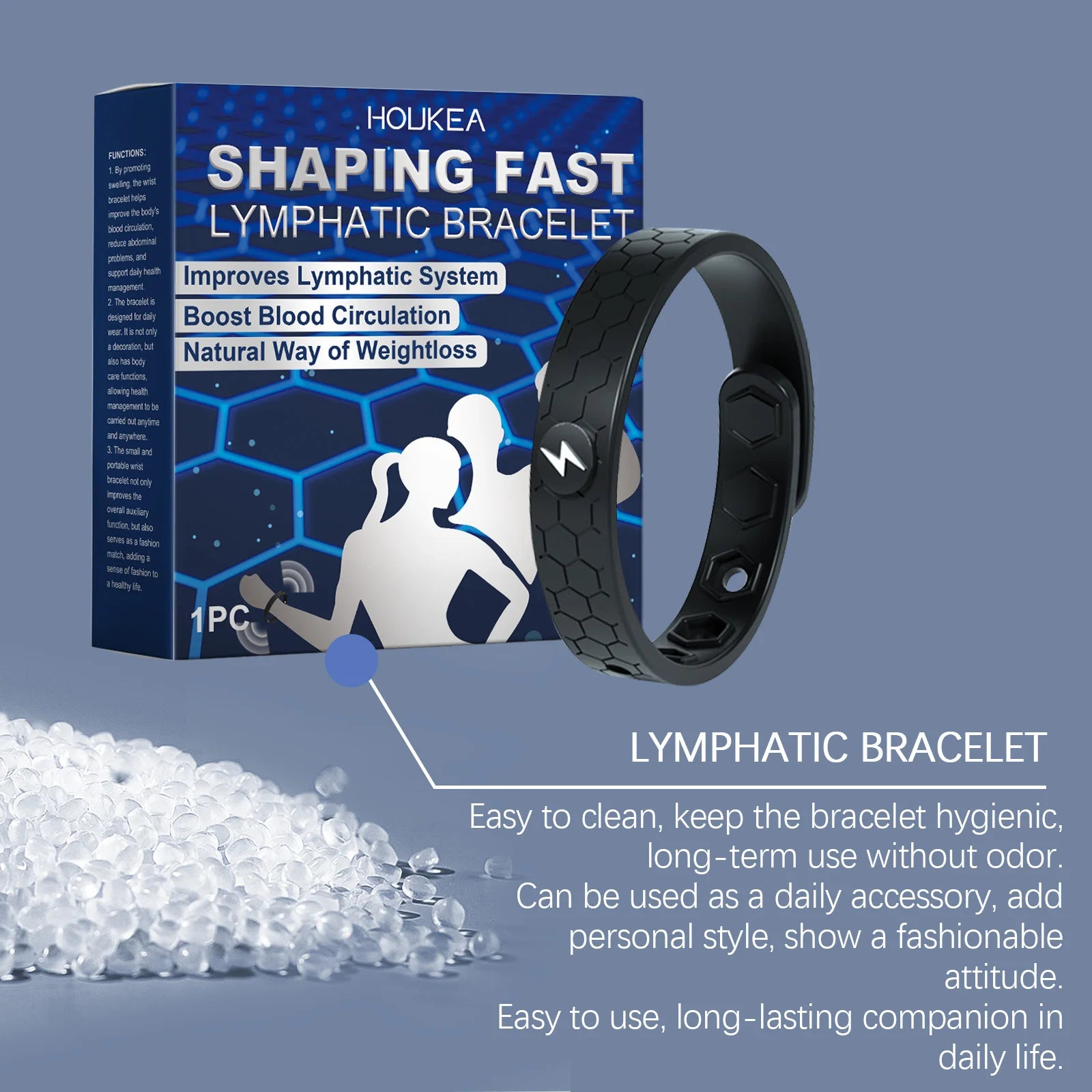 Unisex Weight Loss Bracelet Burning Fat Body Shaping Anti Fatigue Energy Therapy Improve Metabolism Lymphatic Detox Bracelet