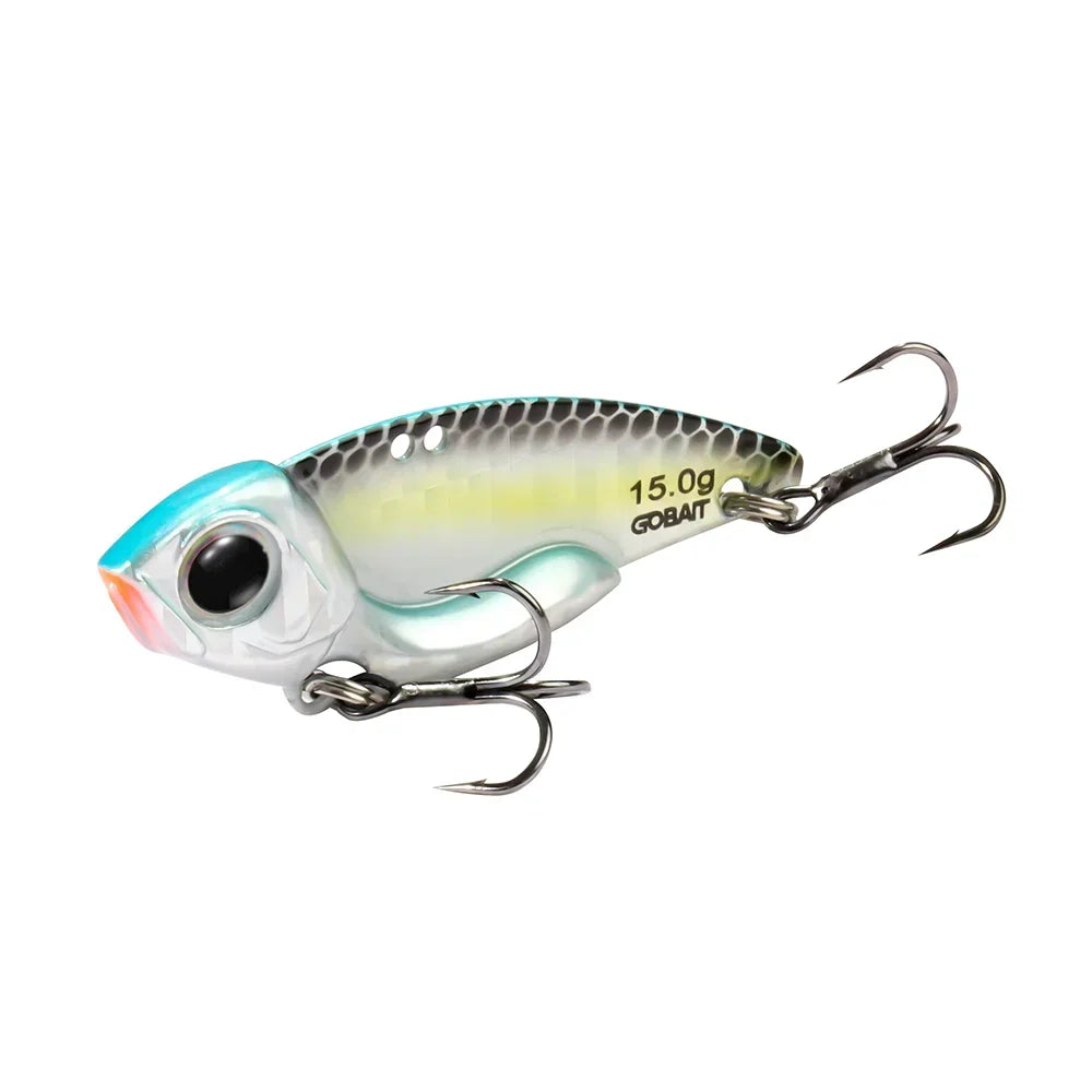 Metal Jig VIB Lure 7g 10g 15g Spoon Spinner Laser Painting Fishing Tackle Treble Hooks Swimbait Pesca Bait Spinnerbait VIBRATION