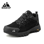 HIKEUP Leather Men Shoes for Men's Casual Shoes Fashion Waterproof Winter Luxury Designer Brand Work Boots Man Non-slip Sneakers