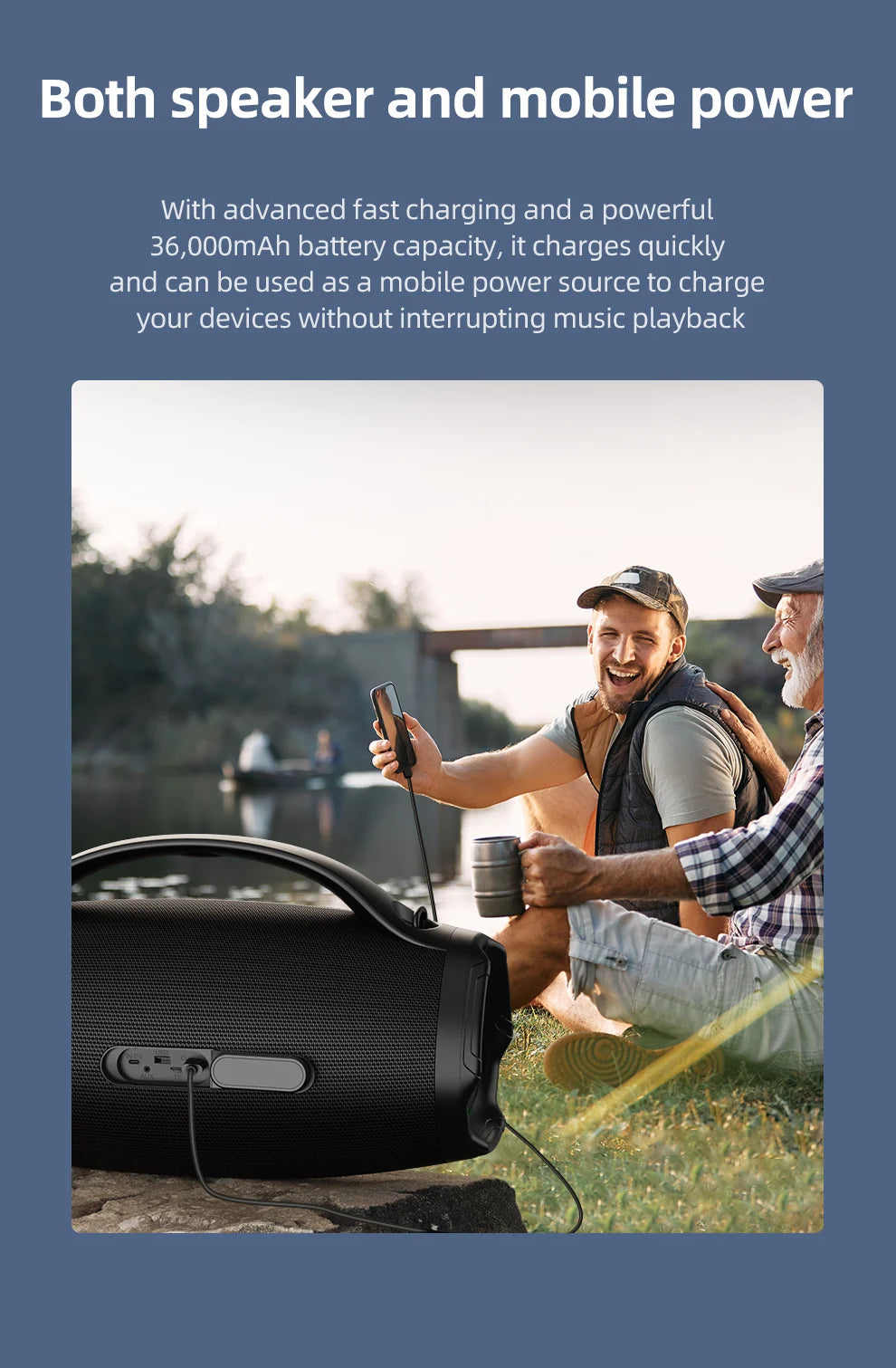 ZEALOT S98 160W Big Power Portable Bluetooth Speaker Wireless TWS Subwoofer Bluetooth Speaker Waterproof Mobile HIFI Quality