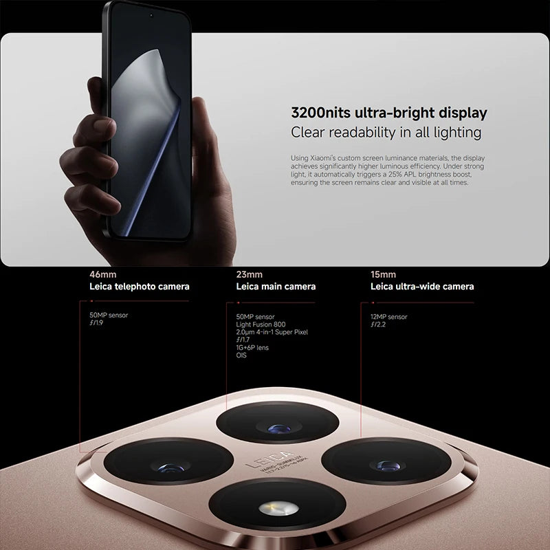 Global Version Xiaomi 15T Ultra-slim Smartphone 12GB 256GB Professional Laica Triple Camera Immersive 6.83 "Display 7.5mm Thin Slim Body