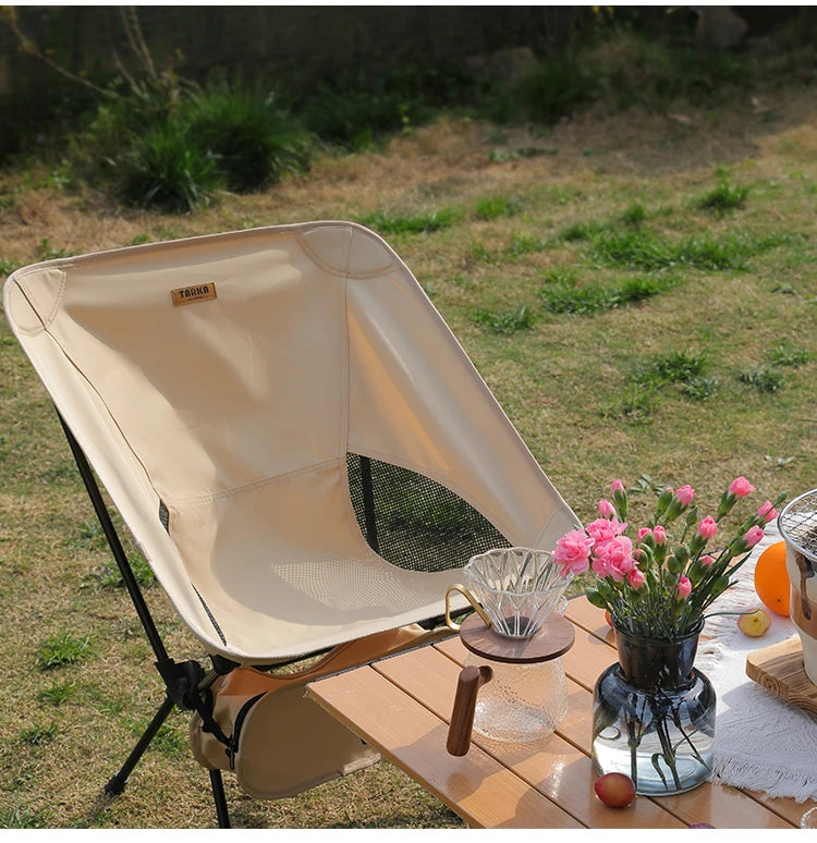 TARKA Foldable Camping Chairs Set Lightweight folding Chair Ultralight  Backpacking Moon Chairs for Garden Picnic Beach Fishing