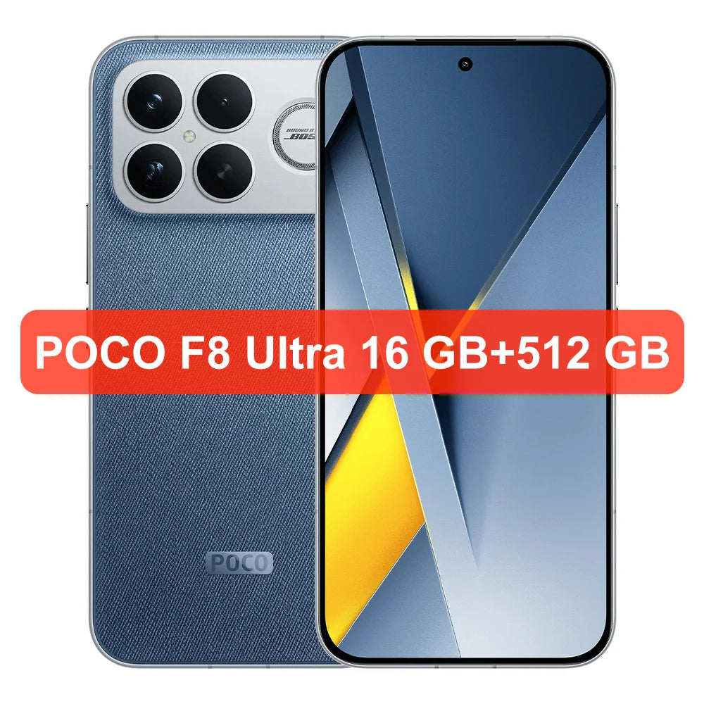 Global Version POCO F8 Ultra 5G Smartphone Snapdragon® 8 Elite Gen 5 6.9" Eye-care AMOLED Display 100W HyperCharge 6500mAh NFC I
