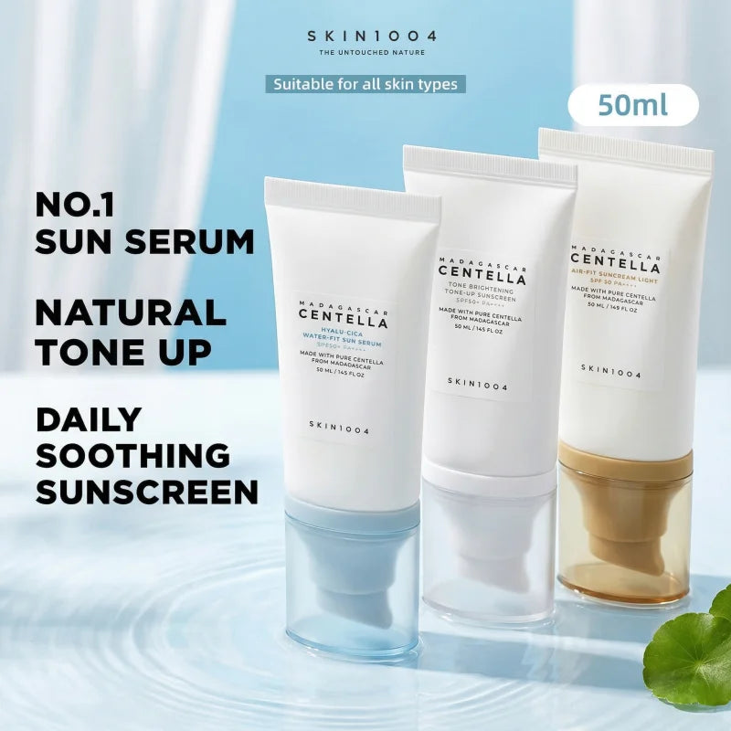 Korean Skincare Sunscreen Series,Centella Sun Serum Sunscreen,Hyalu Cica Water Fit Air Suncream ToneUp Brightening Sunblock 50ml Ürün ana görseli