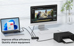 MZX USB 3.0 Switch KVM Switcher Selector KM Hub Docking Station Dock 2 Computer Laptop PC Accessories Share Keyboard for Macbook