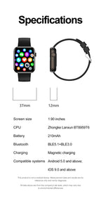 2025 New Sports Smart Watch Men Full Touch Screen Heart Rate Bluetooth Call 1.9 inch AI Voice IP68 Waterproof Smartwatch Women