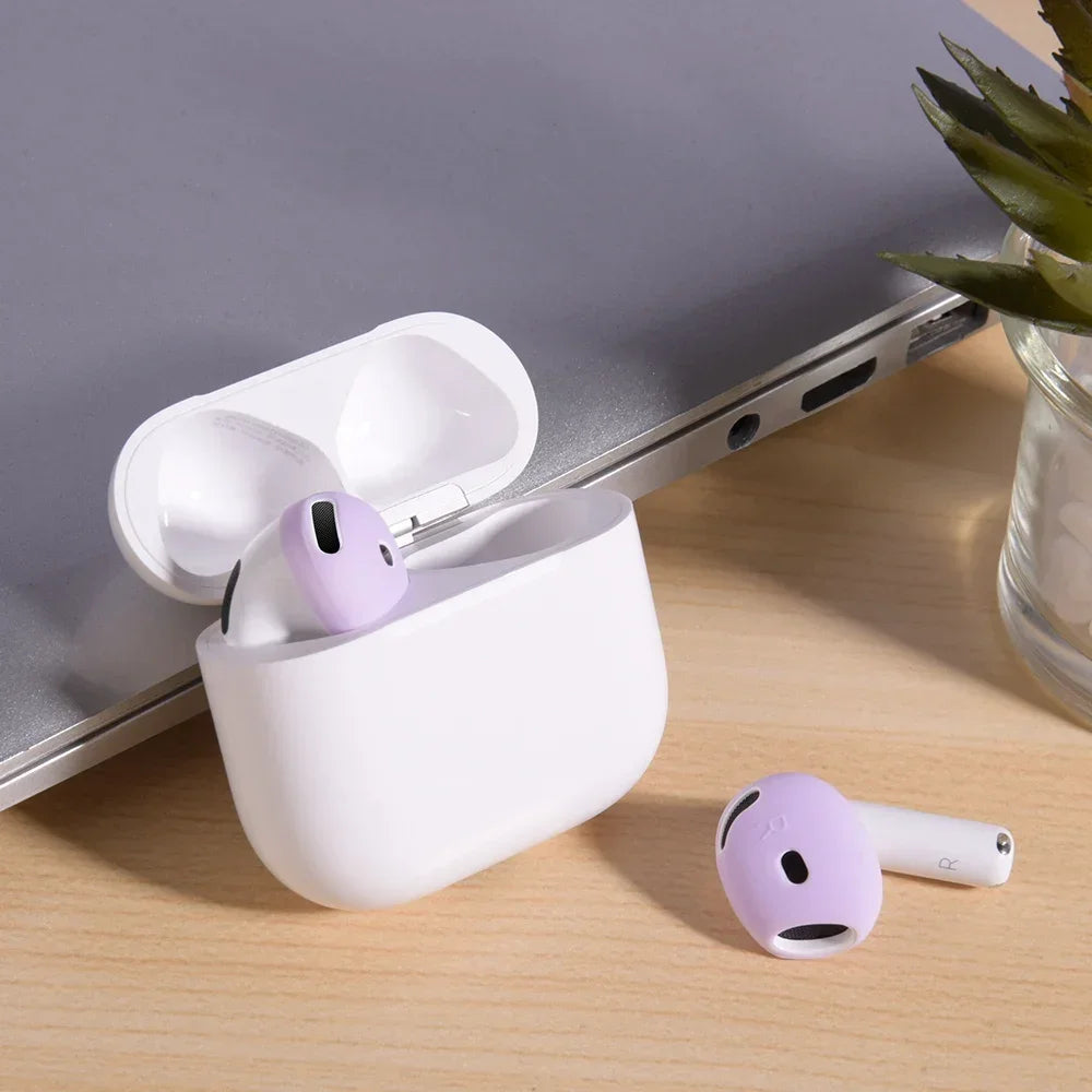 3 Pair Silicone Eartips For Apple AirPods 4 Replacement Ultra Thin Rubber Earbuds Ear Tips For Airpod 4 Anti-Slip Earphone Cover