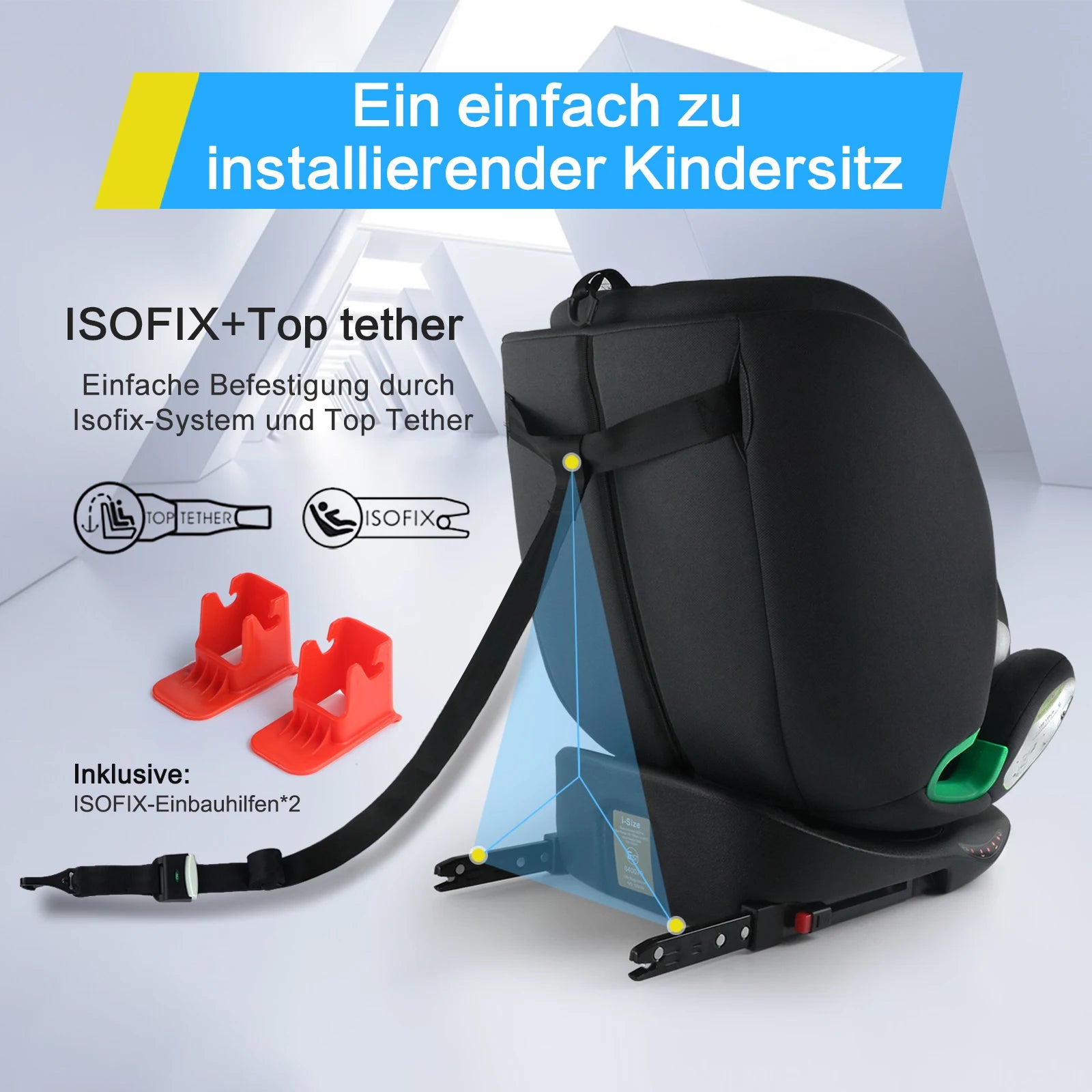 Child Car Safety Seats with 360° Direction ISOFIX rotating for Baby  5-point seat belt 0-12 Years Suitable for newborn