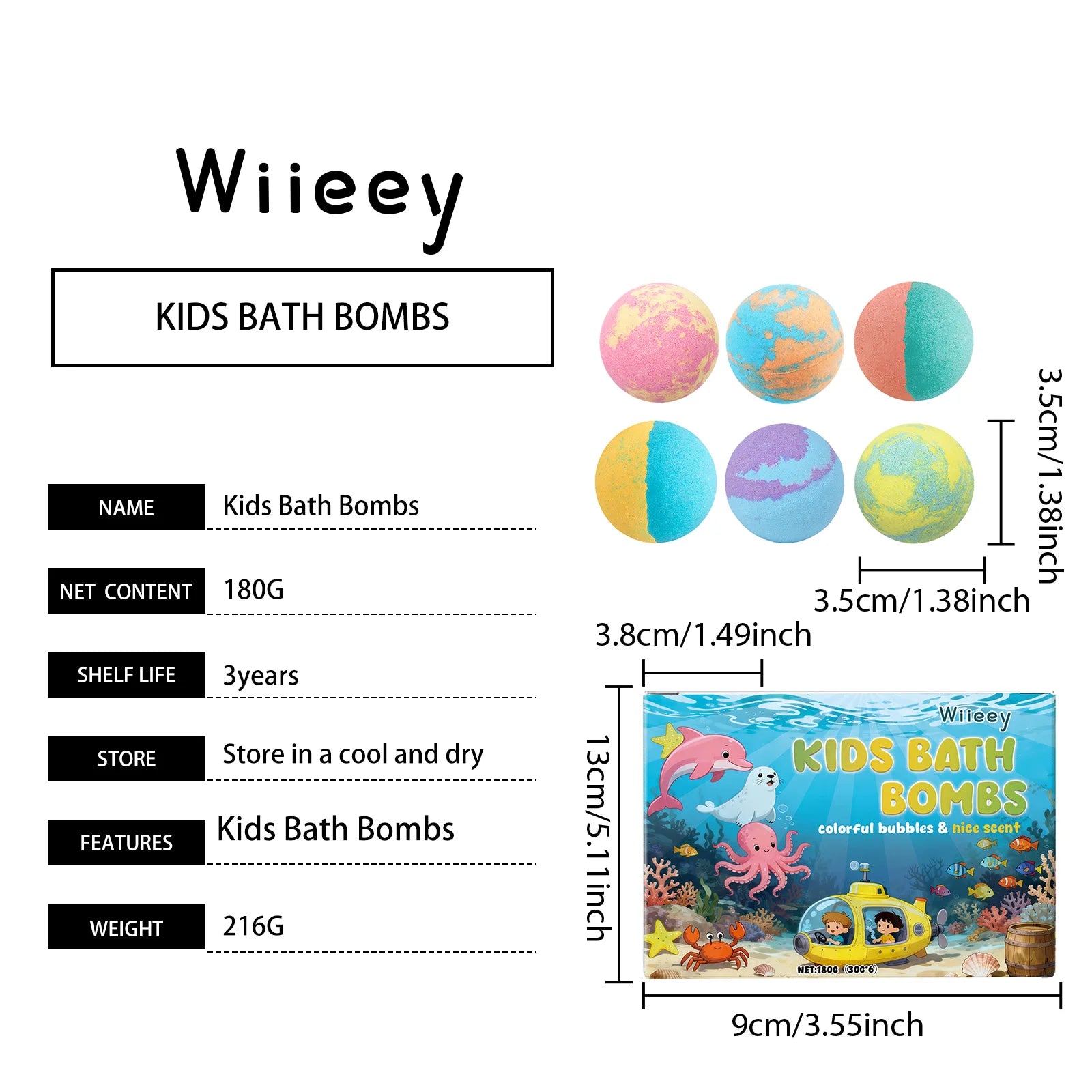 Bath Bombs for Kids Gentle Cleansing Skin Moisturizing Relax Body Exfoliating Relieve Stress Anxiety Fragrance Bubble Bath Ball