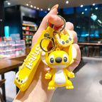 Brand New Red Stitch Keychain Bandai Stitch Figure Doll Keyring Bag Pendent Car Ornaments Key Accessories Kids Toy Xmas Gifts