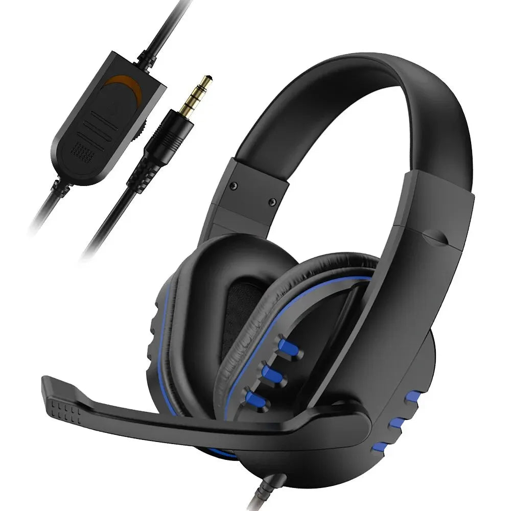 Headphones 3.5mm Wired Gaming Headset Earphones Music For PS4 Play Station 4 Game PC Chat Computer With Microphone Ürün ana görseli