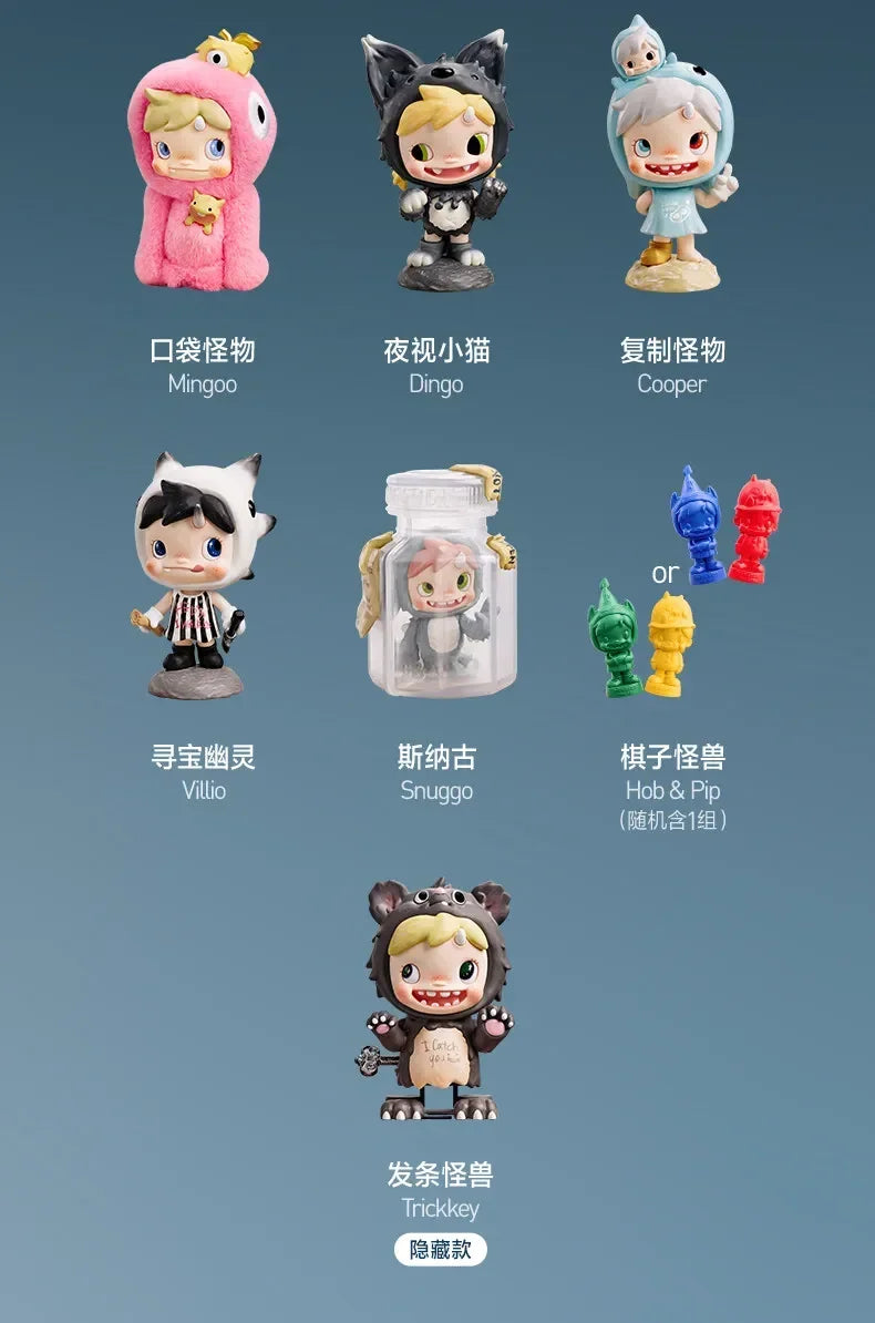 POP MART POLAR Monster Village Series Blind Box - Cute Anime Figure Ornaments Mystery Gift Doll - Original Toys for Collectors