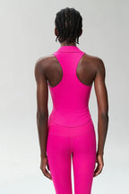 Sleeveless Fitness Yoga Shirt Women Summer Slim Fit V-Neckline Gym Running Top Breathable Quick Dry Sportswear Workout Clothes