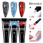 LILYCUTE 15ml Extension Gel Nail Polish Set Quick Nail Prolong With Extend Mold Nail Tips Acrylic Solution Manicure Tools Kit