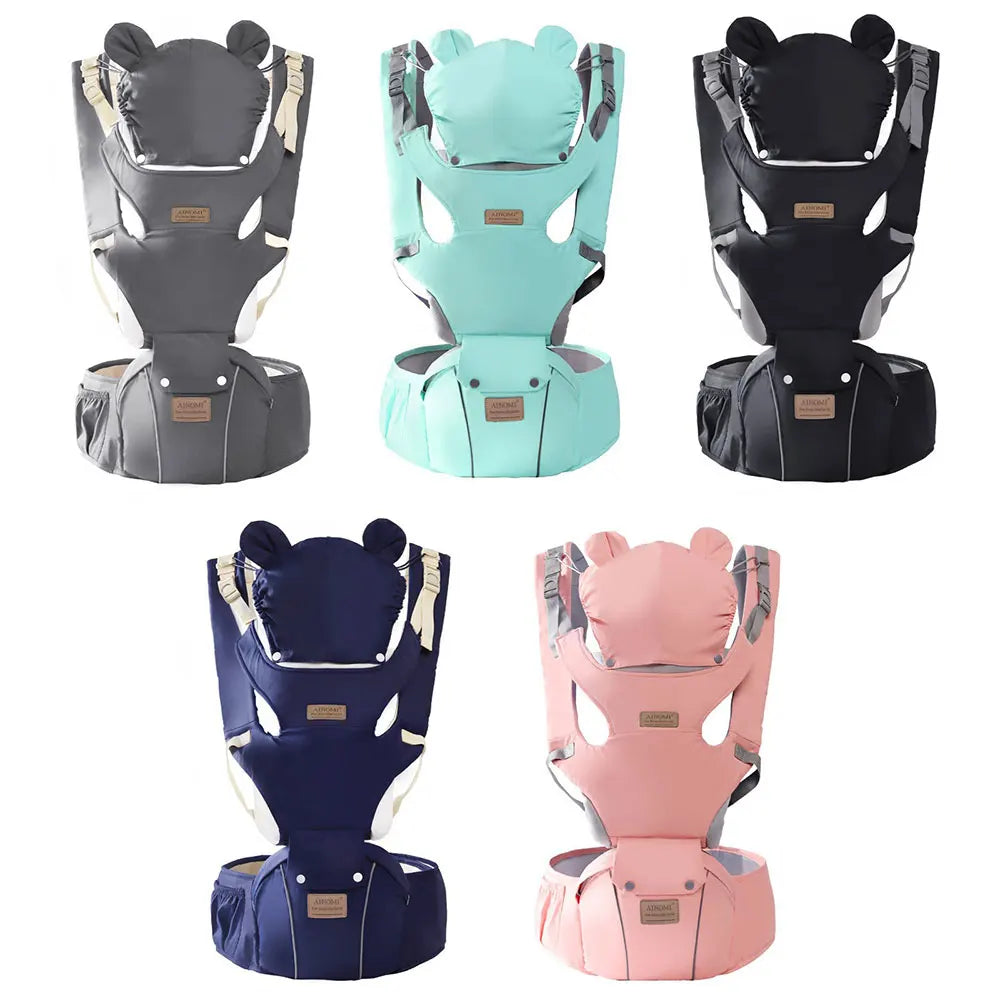 3 IN 1 Baby Hipseat Carrier Backpack Straps for Infant Toddler 0-36M Ergonomic With Windproof Hat for Winter Luminous Strips Ürün ana görseli