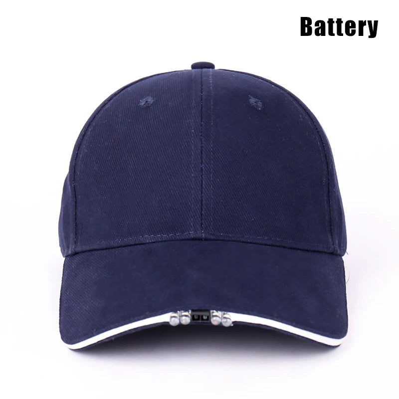 Unisex Led Baseball Cap With Led Light Adjustable Baseball Hat Headlight Flashlight For Hunting Fishing Camping Hiking Joggings