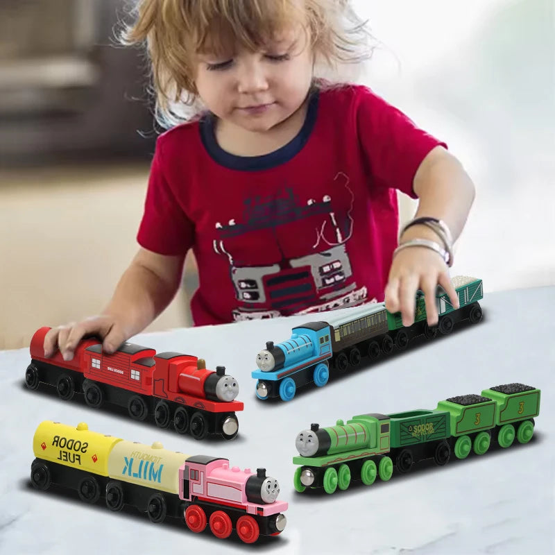 Thomas and Friends Wooden Trains Thomas Edward Percy Gorden Handel Molley Model Toy Magnetic Rail Train Toys for Boys Kids Gifts Ürün ana görseli