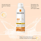 EELHOE Sun Protection Face Spray, Hydrating Moisturizer with UV Filter Lightweight Daily SPF60 Mist for Sensitive Skin Oil-Free
