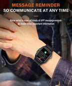 LAXASFIT New Men's Smart Watch LED Flashlight Outdoor Sports Smart Watch Wristwatch Health Monitoring Smart Watch