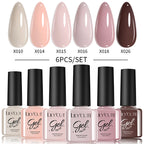 LILYCUTE Nail Gel Polish Set Pink Green Spring DIY Nail Art Design Long Lasting Soak Off UV Gel Manicure Painting Gel Vernis Kit