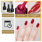 Gel Varnish Kit Professional Nail Gel Kit With Nail Dryer Soak Off Nail Gel Polish Kit  Base Coat  Top Coat Manicure Tools Set