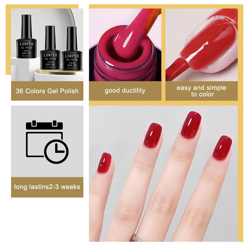 Gel Varnish Kit Professional Nail Gel Kit With Nail Dryer Soak Off Nail Gel Polish Kit  Base Coat  Top Coat Manicure Tools Set