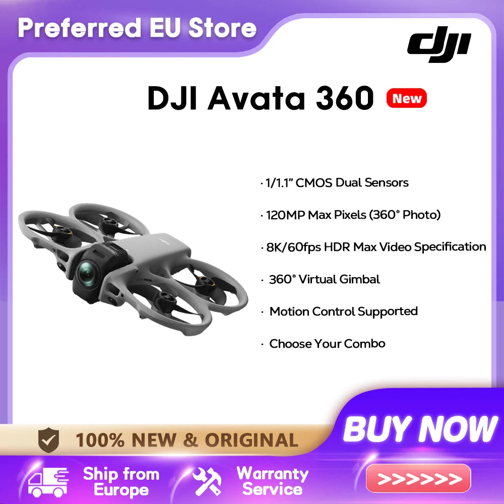 DJI Avata 360 Drone 1-Inch Sensor 8K HDR Panoramic Drone 4K Single Lens Mode 20km Range 4G Enhanced Transmission FPV Quadcopter Avata 360 Ürün ana görseli