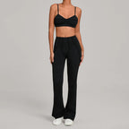 Seamless Yoga Sets Sports Fitness High Waist Hip-lifting Shapeing Trousers Backless Bra Suit Workout Gym Leggings Sets for Women