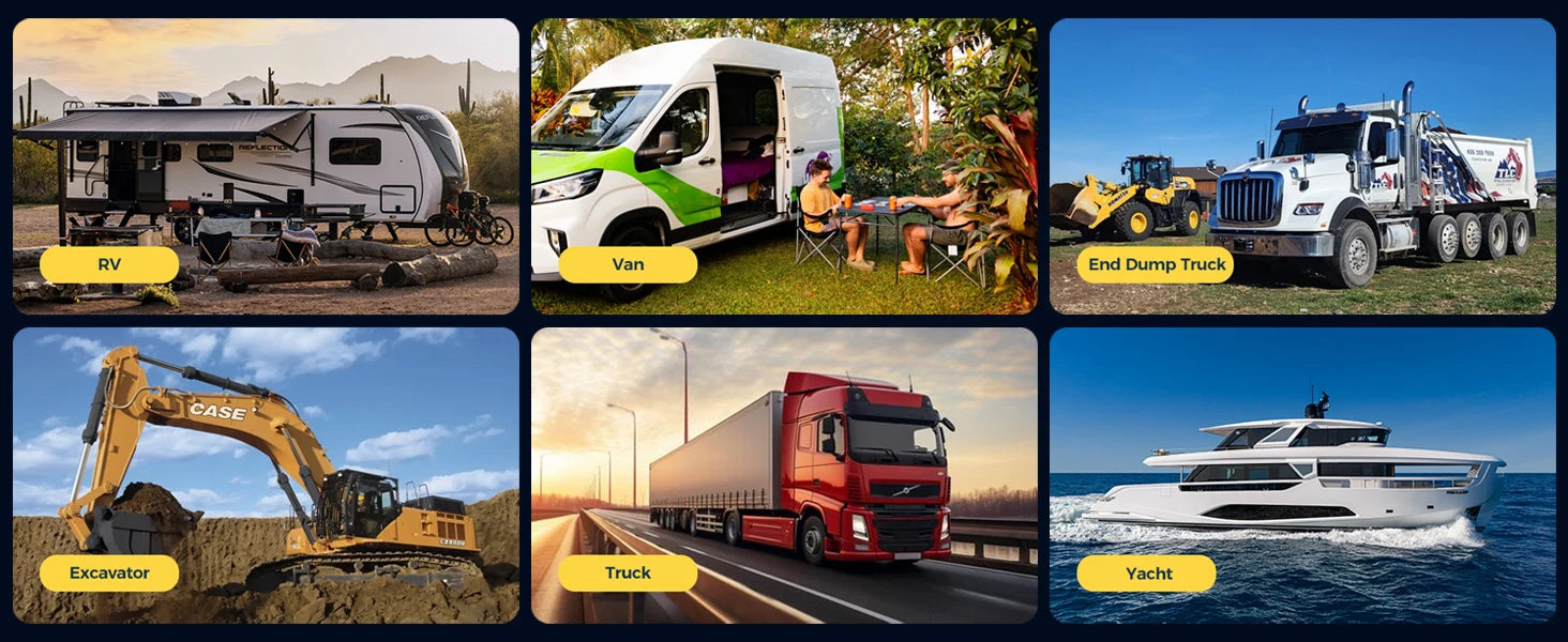 Sunster 12V/24V Fast Cooling Roof Air Conditioner Electric Cool RV Rooftop Parking for Truck Camper Van Caravans Motor home