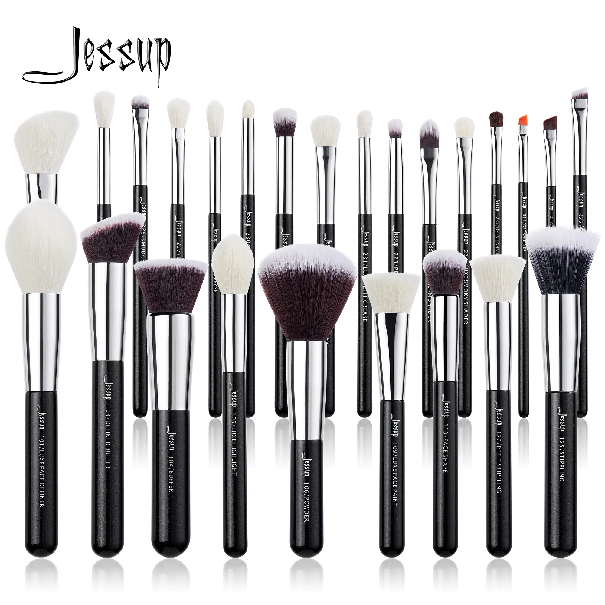 Jessup Makeup brushes 15- 25pcs Make up Brush set Professional Natural Synthetic Foundation Powder Contour Blending Eyeshadow Ürün ana görseli