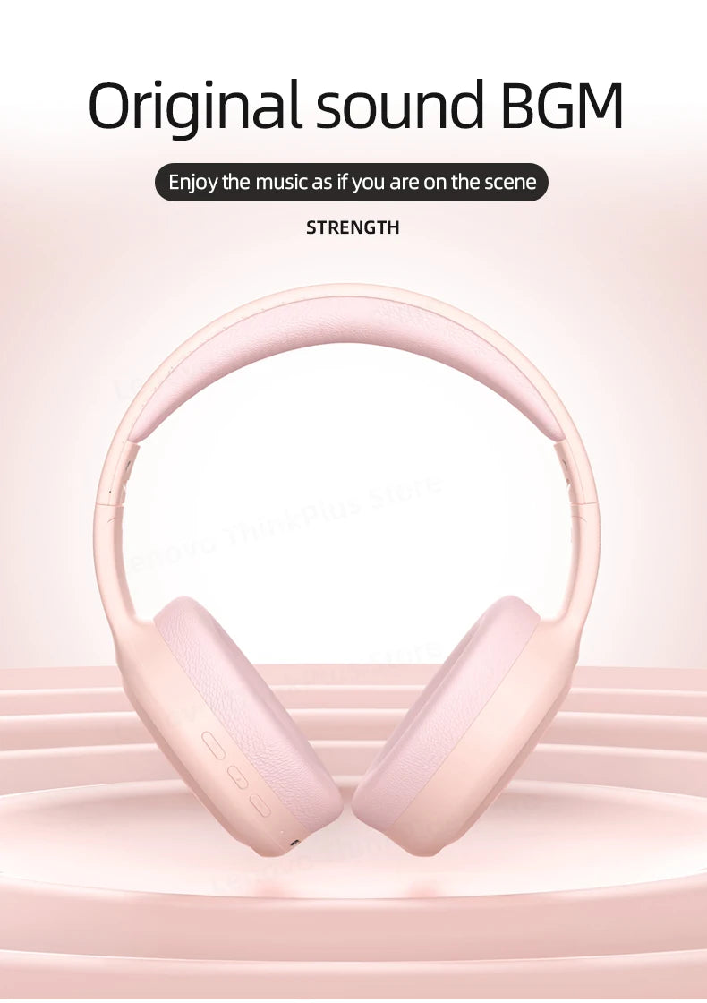 Choice Lenovo th30 wireless headphones Bluetooth earphone 5.0 foldable headset sport headphone game Fone Bluetooth earbuds