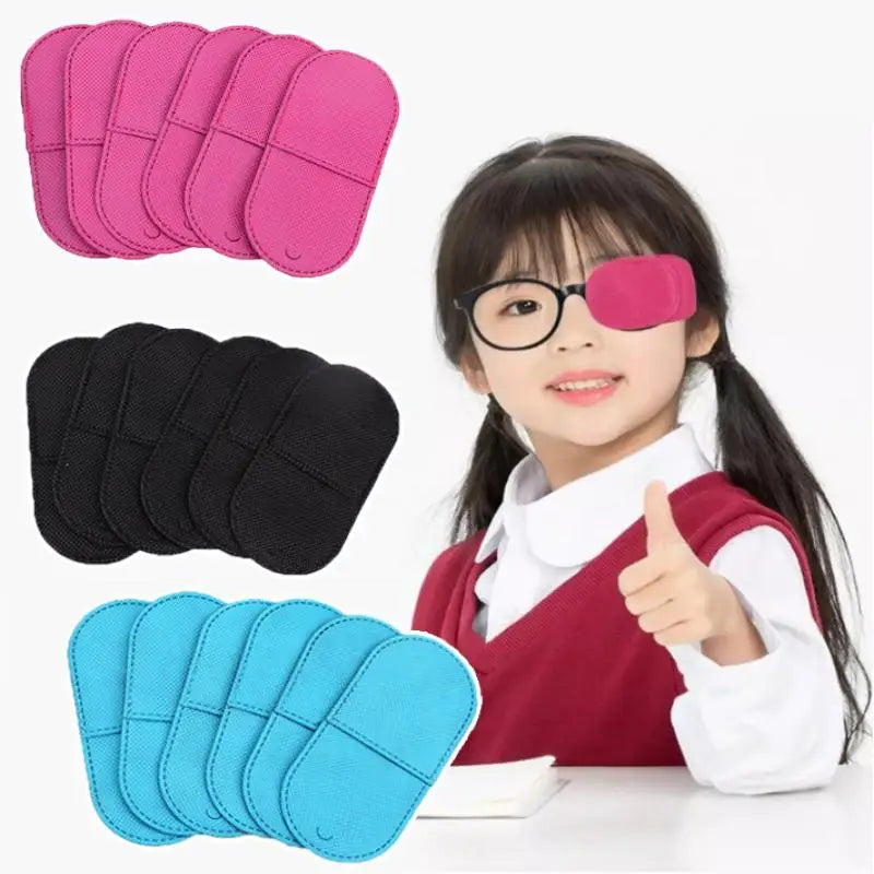 6Pcs Eye Patch Amblyopia Eyeglasses Patches Eyeshade Kid Strabismus Vision Care For Girl Boy Eye Pad