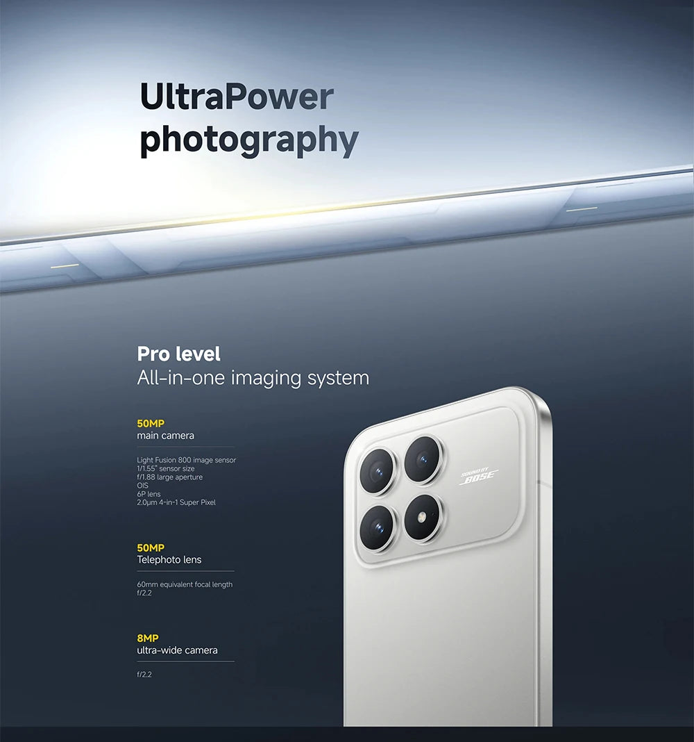 Global Version POCO F8 Pro 5G 6.59" Snapdragon® 8 Elite Mobile Platform 6210mAh 100W HyperCharge 50MP camera NFC IP68 XIaomi