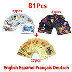 30-165pcs Gold Pokemon Colorful Card Set Black Vmax Vstar Sliver GX Box Pikachu Carta Charizard German French Spanish Game Cards