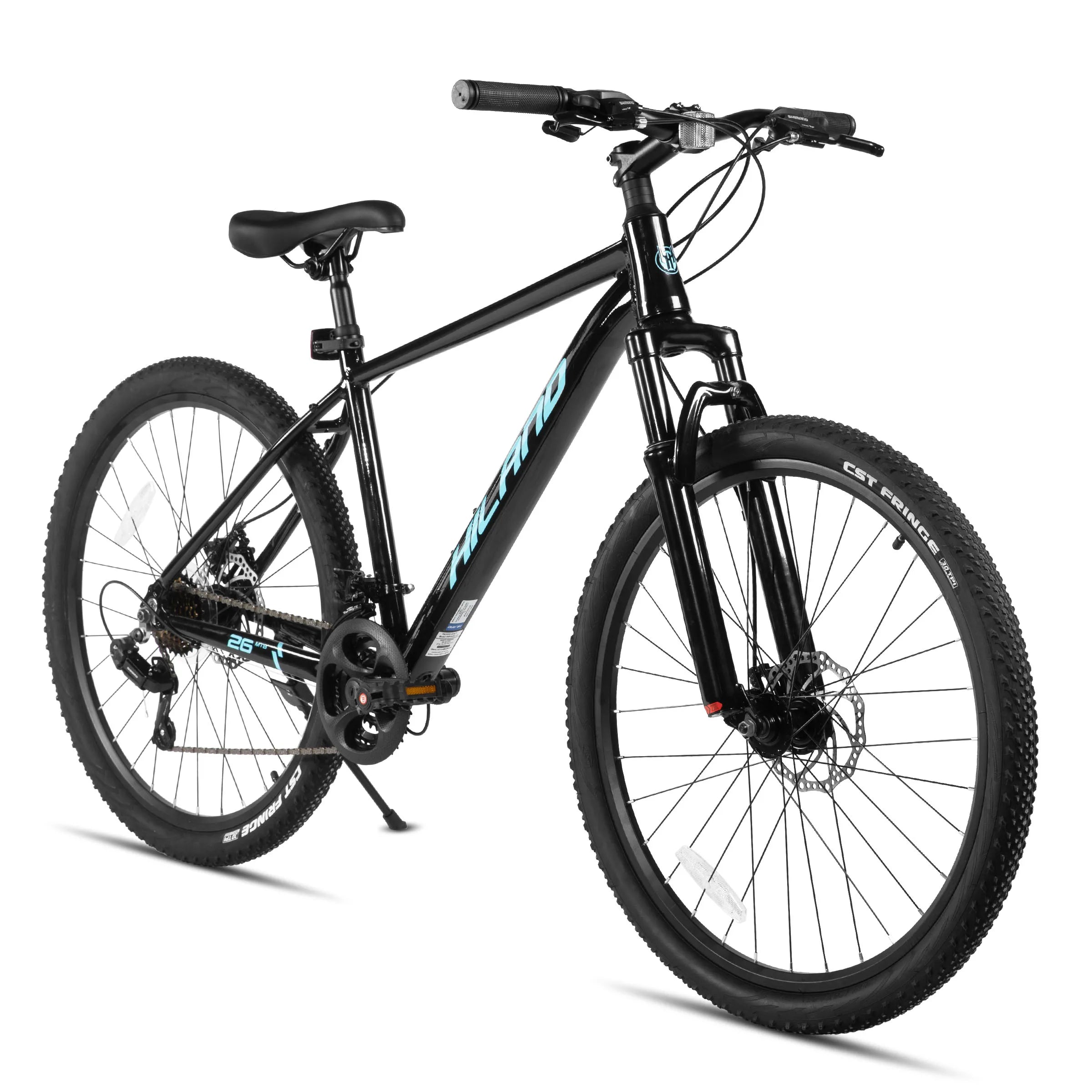 HILAND 26 inch aluminum alloy mountain bike for men and women, 21 speed bike with mechanical disc brakes, front suspension fork Ürün ana görseli