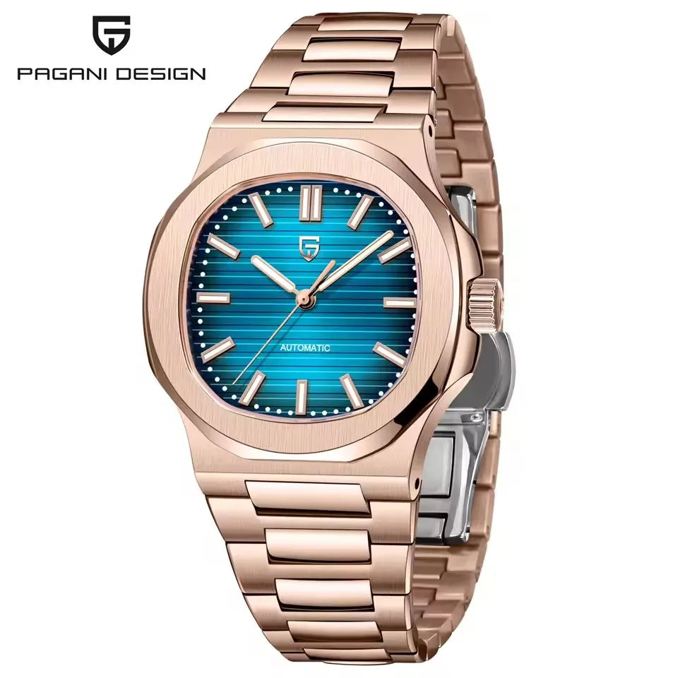 PAGANI DESIGN New Sporty Elegance Mechanical Watch Sapphire Seagull ST16 Movt Man watch Stainless Steel Luminous Men's Watches
