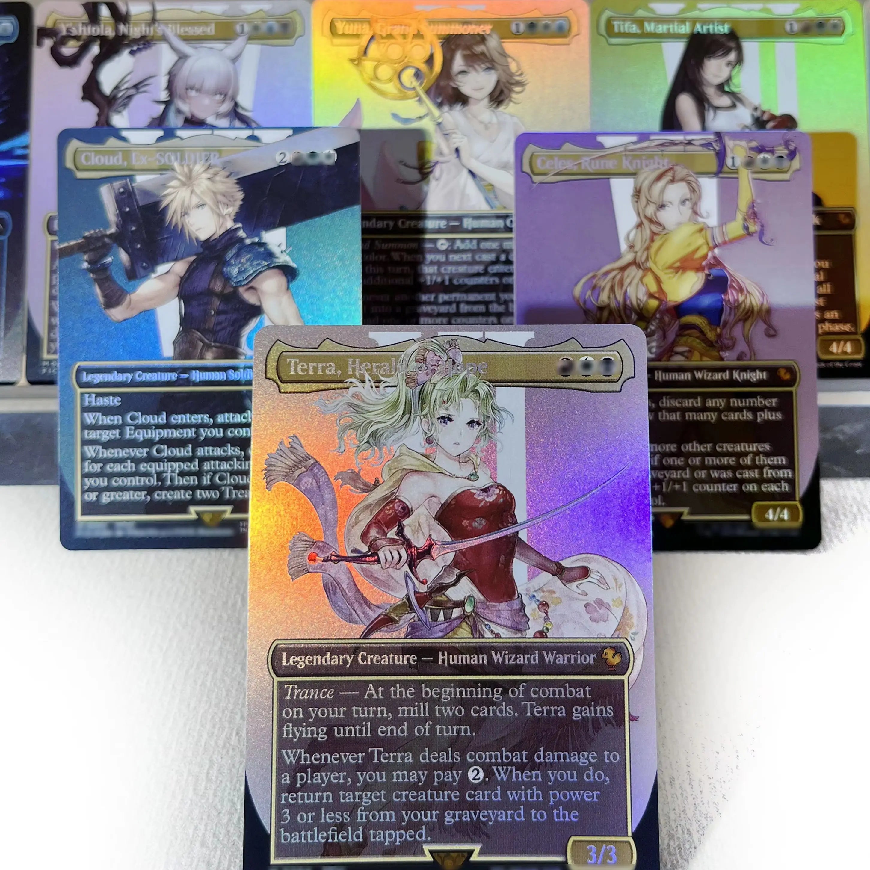 FCA FIN FIC PIP LTR FOIL4-002 magical cards Ancient Copper Dragon Tcg proxy Traveling Chocobo Celes, Rune Knight gathering Ürün ana görseli