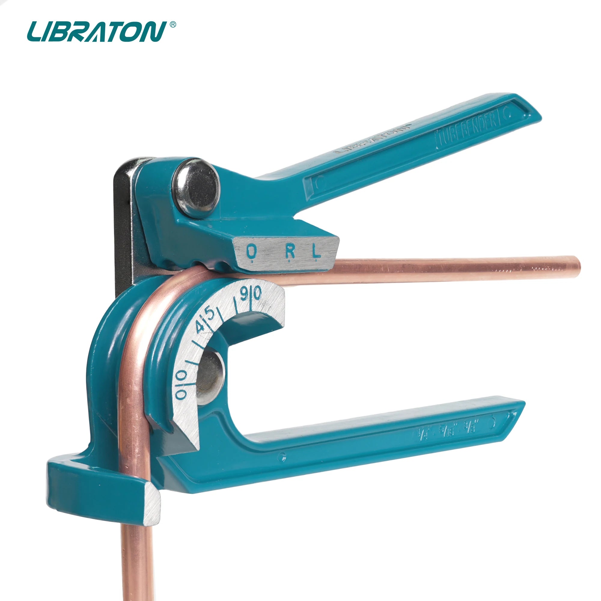 LIBRATON Tube Bender, Pipe Bender, 3-IN-1, 1/4"(6mm), 5/16"(8mm), 3/8"(10mm), for Copper, Brass, Aluminum and Thin Steel Pipes Ürün ana görseli