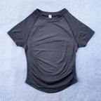 Seamless Yoga Top for Women Short Sleeve Gym Crop Top Light Weight Yoga Shirts Fitness Gym Shirts Stretchy Sports Shirts