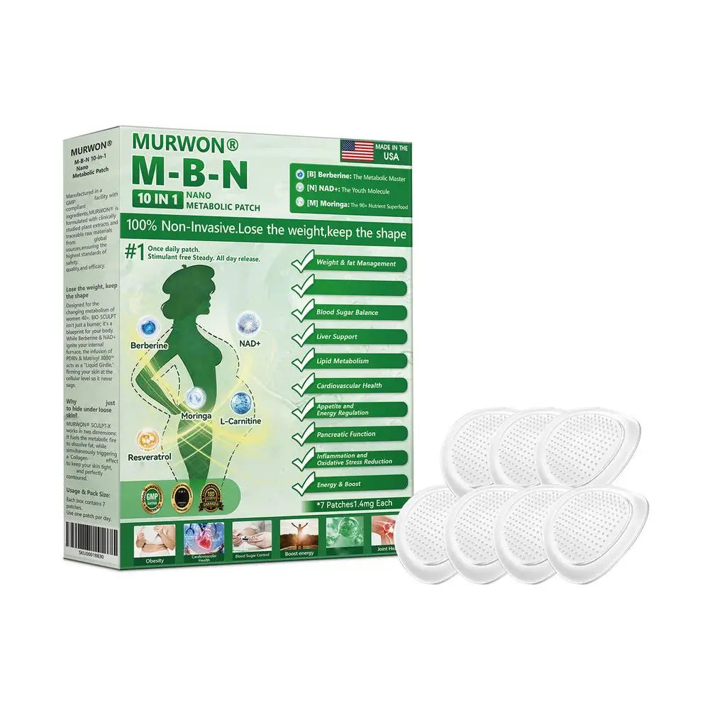 10 In 1 Nano Metabolic Patch Weight Fat Management Blood Sugar Balance Liver Support Lipid Metabolism Cardiovascular Health
