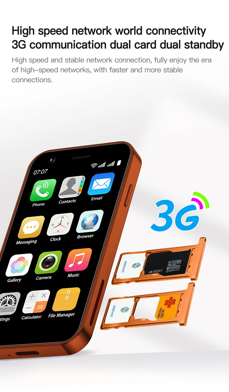 SERVO 18SE MINI Android Smartphone 3G WCDMA Dual SIM Card 2GB+16GB Play Store Face Unlock GPS WiFi Hotspot 3.0" Small Cellphone