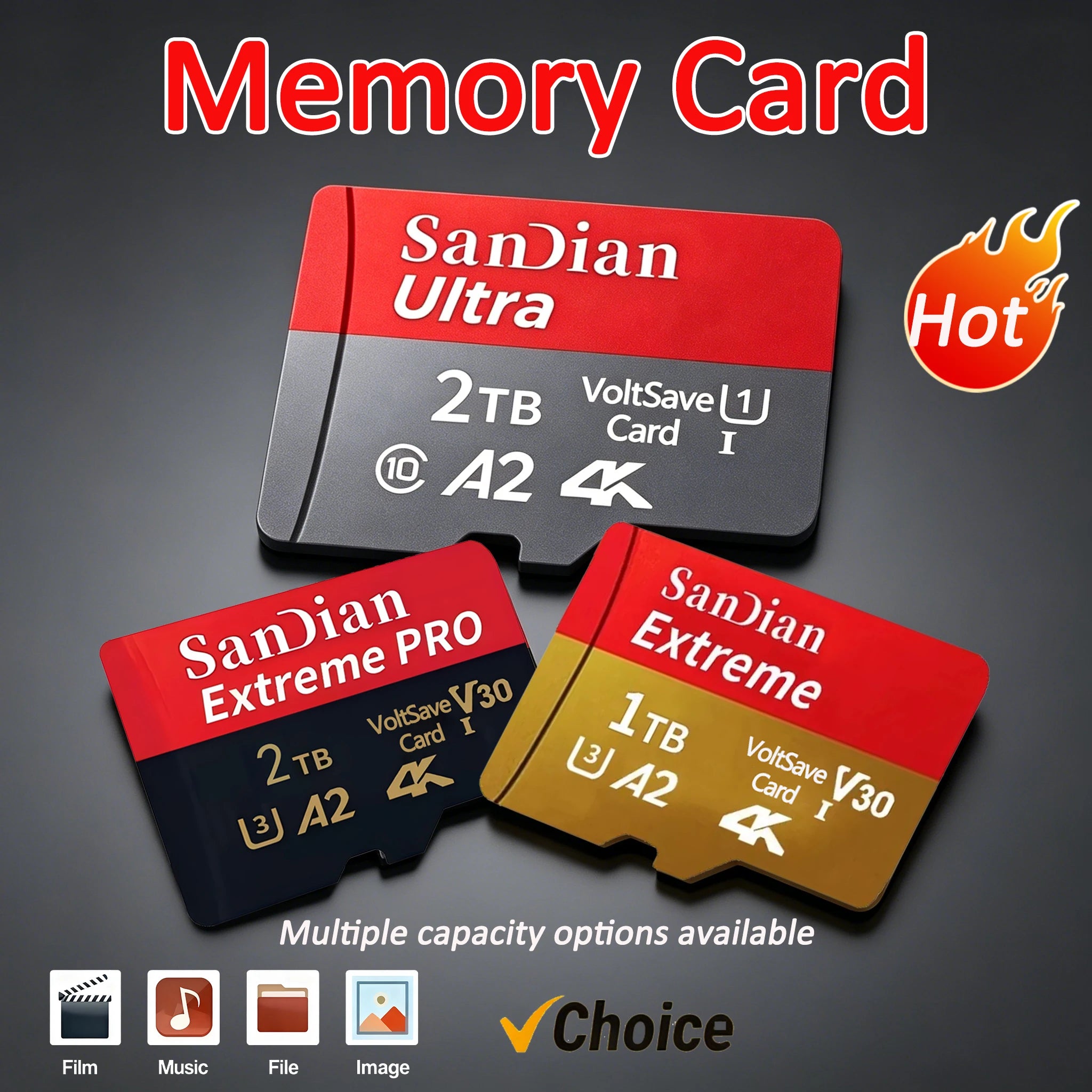 High Speed Memory Card 128GB Class 10 Micro TF Card For Tablet Smartphone Ürün ana görseli